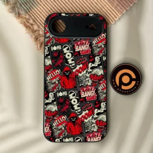 iPhone Air - Boom Red - Premium Metal Printed Soft Bumper Shock Proof Case - Image 1
