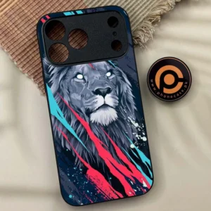 iPhone 17 Pro Max - Abstract Animated Lion - Premium Metal Printed soft Bumper shock Proof Case - Image 1