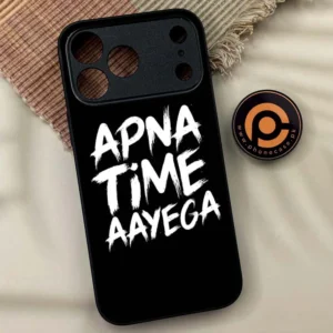 iPhone 17 Pro Max - Apna Time Ayega - Premium Metal Printed soft Bumper shock Proof Case - Image 1
