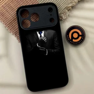 iPhone 17 Pro - Black Art Series - Premium Metal Printed soft Bumper shock Proof Case - Image 1