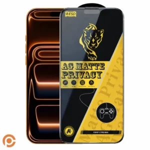 iPhone 17 Pro - AG Matte Anti-Spy Privacy Screen Protector – 9H Tempered Glass, Bubble-Free Full Glue - Image 1