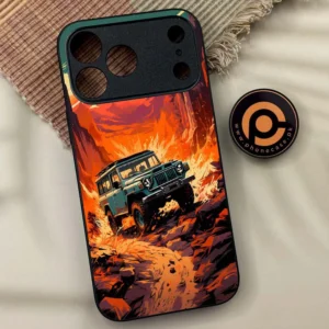 iPhone 17 Pro - Jeep Offroad - Premium Metal Printed soft Bumper shock Proof Case - Image 1