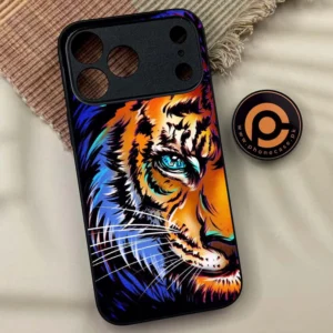 iPhone 17 Pro - Tiger Art - Premium Metal Printed soft Bumper shock Proof Case - Image 1