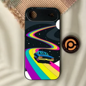 iPhone Air - Drive To The Moon - Premium Metal Printed Soft Bumper Shock Proof Case - Image 1