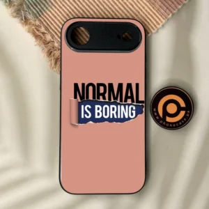 iPhone Air - Normal Is Boring Design - Premium Metal Printed Soft Bumper Shock Proof Case - Image 1