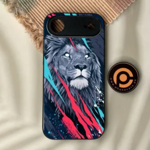 iPhone Air - Abstract Animated Lion - Premium Metal Printed Soft Bumper Shock Proof Case - Image 1