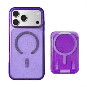 iPhone 17 Pro Max - 2 in 1 Luxury Glitter MagSafe supported Case with Detachable Card Wallet Holder - Image 1