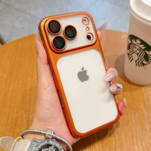 iPhone 17 Pro Max - Luxury Electroplated Metal Feel with Built-in Camera Lens Protection Case - Image 1