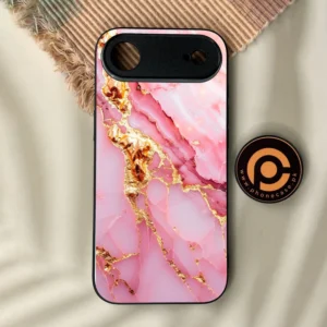 iPhone Air - Pink Marble 2.0 Design 6 - Premium Metal Printed Soft Bumper Shock Proof Case - Image 1