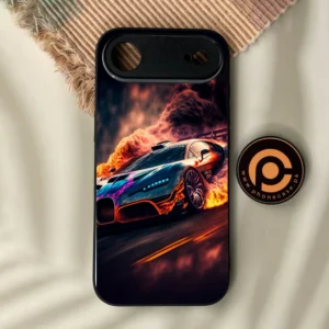 iPhone Air - Racing Design 4 - Premium Metal Printed Soft Bumper Shock Proof Case - Image 1
