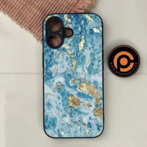 iPhone 17 - Blue Marble 2.0 Series - Premium Printed Glass soft Bumper shock Proof Case - Image 1