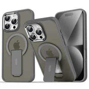 iPhone 16 pro Max Premium Icy Frost Magsafe Case With Kick-Stand - Image 1