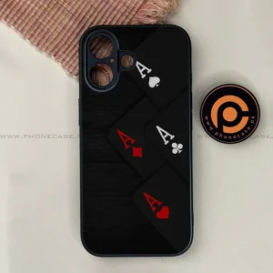 iPhone 17 - Black Art Series - Premium Printed Glass soft Bumper shock Proof Case - Image 1