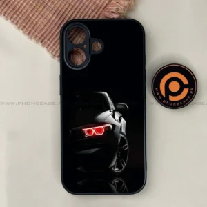 iPhone 17 - Black Art Series - Premium Printed Glass soft Bumper shock Proof Case - Image 1