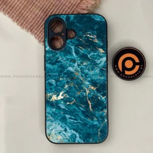 iPhone 17 - Blue Marble 2.0 Series - Premium Printed Glass soft Bumper shock Proof Case - Image 1