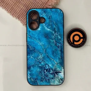 iPhone 17 - Blue Marble 2.0 Series - Premium Printed Glass soft Bumper shock Proof Case - Image 1