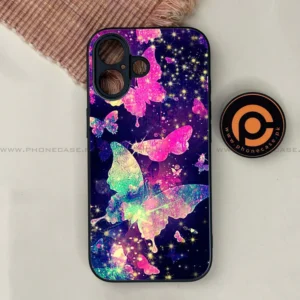 iPhone 17 - Butterflies Design Series - Premium Printed Glass soft Bumper shock Proof Case - Image 1