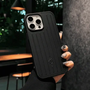 iPhone 16 Pro Max - Executive Aluminum Ribbed Pattern Drop Protection Case - Image 1
