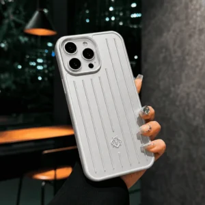 iPhone 16 Pro Max - Executive Aluminum Ribbed Pattern Drop Protection Case - Image 1