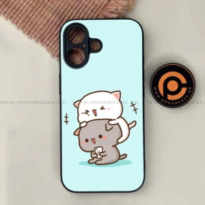 iPhone 17 - Cute BuBu DuDu Series - Premium Printed Glass soft Bumper shock Proof Case - Image 1