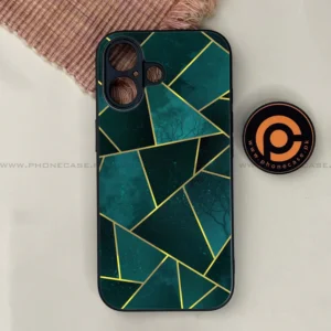 iPhone 17 - Geometric Marble Series - Premium Printed Glass soft Bumper shock Proof Case - Image 1