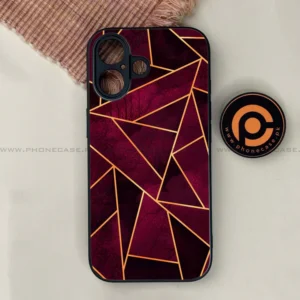 iPhone 17 - Geometric Marble Series - Premium Printed Glass soft Bumper shock Proof Case - Image 1