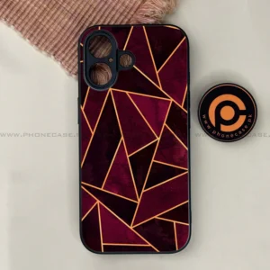 iPhone 17 - Geometric Marble Series - Premium Printed Glass soft Bumper shock Proof Case - Image 1
