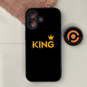 iPhone 17 - King 2.0 Series - Premium Printed Glass soft Bumper shock Proof Case - Image 1
