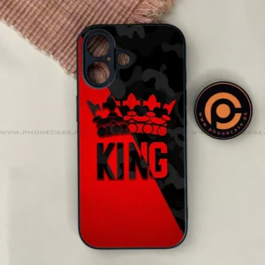 iPhone 17 - King 2.0 Series - Premium Printed Glass soft Bumper shock Proof Case - Image 1