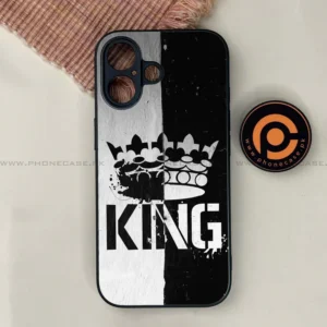 iPhone 17 - King 2.0 Series - Premium Printed Glass soft Bumper shock Proof Case - Image 1
