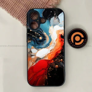 iPhone 17 - Liquid Marble 2.0 Series - Premium Printed Glass soft Bumper shock Proof Case - Image 1