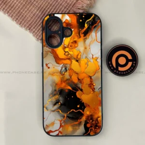 iPhone 17 - Liquid Marble Series - Premium Printed Glass soft Bumper shock Proof Case - Image 1