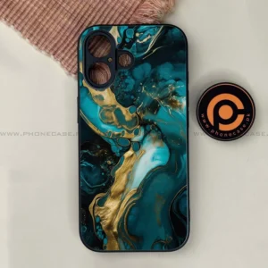iPhone 17 - Liquid Marble Series - Premium Printed Glass soft Bumper shock Proof Case - Image 1