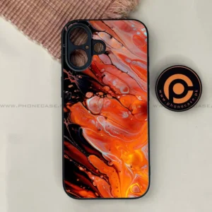 iPhone 17 - Liquid Marble Series - Premium Printed Glass soft Bumper shock Proof Case - Image 1
