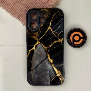iPhone 17 - Liquid Marble Series - Premium Printed Glass soft Bumper shock Proof Case - Image 1