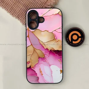 iPhone 17 - Pink Marble 2.0 Series - Premium Printed Glass soft Bumper shock Proof Case - Image 1