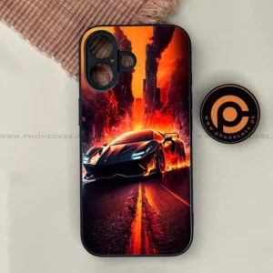 iPhone 17 - Racing Series - Premium Printed Glass soft Bumper shock Proof Case - Image 1