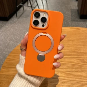 iPhone 16 Pro Max - EliteMag Hybrid Silicone Case with 360° Magnetic Rotating Stand - Image 1